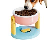 Adjustable Pet Bowls - Angled Feeding Comfort Design, Elevated Bowl for Strain Reduction, Anti Slip Foundation, Cat Feeding Station with Suction Grip, Hygienic Pet Dish for Controlled Eating