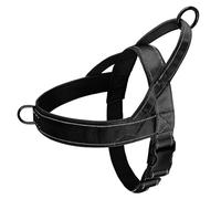 Adjustable Pet Walking Training Formation Vest Outdoor Reflective No Pull Nylon Dog Safety Harness for Bulldogs Shepherds Allemand,Noir,L