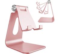 Adjustable Phone Holder, Multi-Angle Phone Holder For Iphone 16 15 14 13 Pro Max 12 11 Xs Max X 8 7 6 Plus Samsung S10 S9 Smartphones, Rose Gold