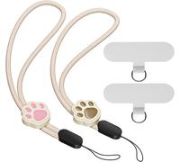 Adjustable Phone Lanyard,Phone Wrist Strap,Camera Wrist Strap,Nylon Hand Strap,Phone Wrist Strap,2 Rice Whites
