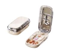 Adjustable Portable Pill Cutter Splitter with Centering Device for Small and Tiny Pills, 1/2 1/3 1/4 Cutter with Stainless Steel Blades and Storage Box (white 1/2 1/3 1/4)