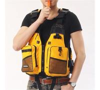 Adjustable Quick-Dry Fly Fishing Swim Vest for Adults Men Women, High Buoyancy Lightweight with Breathable Mesh Multi-Pockets, for Kayaking Boating Sailing Swimming(Yellow)