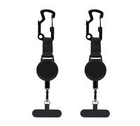 Adjustable Retractable Phone Holder Keychain Ensures Comfortable Fit Prevents Slipping for Various Phone Size in Daily ABS Component Phone Lanyard with Steel Wire Construction Adjustable Retractable