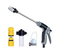 Adjustable Spray Nozzle - High Pressure Garden Hose Attachment, Multiple Pattern Settings, Durable Brass Metal Build, Ergonomic Grip Handle | Sprinkler For Car Wash Watering Lawn Yard Gardening Plant