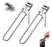 Adjustable Stainless Steel Jar Opener - Effortlessly Open Tight Lids with Adjustable Grip, Ideal for Seniors and Weak Hands, Durable Multi-Tool for Jars and Bottles, Kitchen Gadgets (2Pcs-Long)