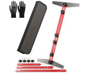 Adjustable Stair Tread Template Tool Set, 8, 12, 16-Inch Aluminum Stair Tread Jig for Accurately Measuring Angle, Length & Depth, 3-in-1 Measuring and Scribing Tool for Stairs, Floors, Cabinets (B)