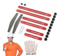 Adjustable Stair Tread Template Tool Set, 8" to 72" Aluminum Stair Tread Jig for Accurately Measuring Angle & Length & Depth, Multi-Angle Folding Measuring Tool, for Risers, Shelves, Drywall (B)