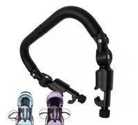 Adjustable Stroller Handle - PU Leather Guardrail Crossbar
