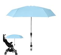 Adjustable Stroller Umbrella, 360° Umbrella Clip for Stroller, Chair Umbrella Pushchair Sun Parasol, Clip UPF 50+ Protection for Beach Chairs Strollers