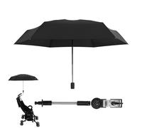 Adjustable Stroller Umbrella, 360° Umbrella Clip for Stroller, Chair Umbrella Pushchair Sun Parasol, Clip UPF 50+ Protection for Beach Chairs Strollers