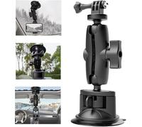 Adjustable Suction Cup Mount for Phone and Action Camera, Car Windscreen Magic Arm Mount for GoPro Akaso Xilecam SJCAM WOLFANG Apexcam Insta360 DJI