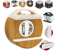 Adjustable Suction Cup Power Strip Holder, Punch-Free Rotational Socket Mount Organizer, Wall-Mounted Cable Management for Home, Office,Kitchen and Under-Desk (Yellow)