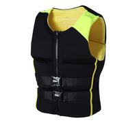 Adjustable Surfing Vest for Adults Youth Men Women, Swimming Surfing Vest with Belts Buoyancy Aid for Kayaking Water Sports Boating Fishing Safety Gear Canoeing Rafting(Yellow,3XL)