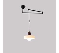 Adjustable Swing Arm Light Mid Century Green Pendant Lighting Fixtures Orange Milk Glass Hanging Lamp Farmhouse Rustic Chandelier for Dining Room Kitchen Island Restaurant