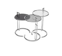 Adjustable Table E 1027 table d'appoint ClassiCon - QUICK SHIP Chromé - Métal noir laqué - 4250682800306