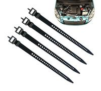 Adjustable Tension Straps Set Of 4 | Silicone, 30/40/50cm Lengths | Quick Release Buckle Tie Down | Multi-Purpose Cargo Straps For Ski, Bike, Luggage