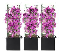 Adjustable Tomato Cage, Tall Climbing Trellis, 15.7x15.7x45 inches Stand with Stakes, Thick Stainless Steel, Heavy Duty Support with Vertical Style, Garden Hardware for Raised Bed & Patio