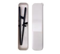 Adjustable Training Chopsticks, Grip Correction Tool, 7.5 Inches Utensil with Silicone Rings, Food Grade Polymer, Reusable Helper with Ergonomic Style, Practice Set for Adults and Seniors