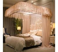 Adjustable U-Shaped Mosquito Net Canopy for Queenking Beds,Three-Door Drapes (86.6" Wx70.9 L(Packof1))