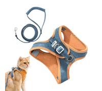 Adjustable Vest Harness - Safety Pet Costume, Cat Vest with Reflective Strips, Breathable Harness, Pet Apparel, Outdoor Gear for Secure Walking Camping and Training Adventures at Home Living Room
