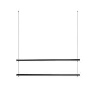 Adjustable Wall Mounted Metal Coat Rack Creative Black Hanging Clothes for Retail Stores Ceiling Mountable Coat Hanger for Space Saving Solutions