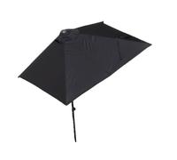 Adjustable Wall-Mounted Patio Umbrella 6.5' x 4' Dark Green Outdoor Parasol Ideal for Small Spaces Deck & Porch Sun Protection Perfect for Outdoor Living