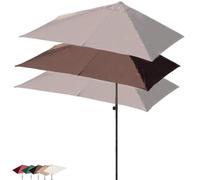 Adjustable Wall-Mounted Patio Umbrella 6.5' x 4' Dark Green Outdoor Parasol Ideal for Small Spaces Deck & Porch Sun Protection Perfect for Outdoor Living