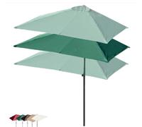 Adjustable Wall-Mounted Patio Umbrella 6.5' x 4' Dark Green Outdoor Parasol Ideal for Small Spaces Deck & Porch Sun Protection Perfect for Outdoor Living