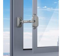 Adjustable Window Space Size Baby Window Limiter Window Child Proof Safety Lock For Children And Pets (2 Pieces,Grey)