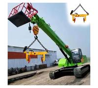 Adjustable Yellow Lifting Clamps with Rubber Chuck & Chain - Durable Vertical Plate Lifter for Aluminum & Stone Sheets - Convenient Tool for Heavy Loads(3.9-14.2 in)