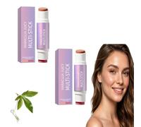 Adjusting Blush Sticks, 2 in 1 Stick Blush Cream for Cheeks and Lips, Long Lasting, Moisturizing, Long Lasting, Natural Looking, Skin Tint Blush Easy to Blend, Waterproof for All Skin Types