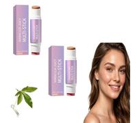 Adjusting Blush Sticks, 2 in 1 Stick Blush Cream for Cheeks and Lips, Long Lasting, Moisturizing, Long Lasting, Natural Looking, Skin Tint Blush Easy to Blend, Waterproof for All Skin Types