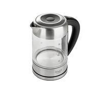 Bouilloire electrique en acier inoxydable et en verre, 2200 W 1.7 L, Fonction maintien au chaud, Eclairage LED, reglage temperature 55 °C a 95 °C