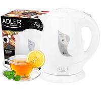 Adler AD 08 w Bouilloire électrique, Plastique, 1 Liter, Blanc
