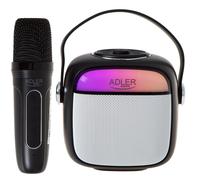 Adler AD 1199 B Enceinte karaoké avec microphone Bluetooth 8h autonomie