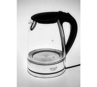 Adler HKK00573 AD 1225 Bouilloire 2000 W, 1,7 L, Noir/Argent/Transparent