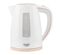 Adler AD 1264 bouilloire 1,7 L 2200 W Noisettes, Blanc