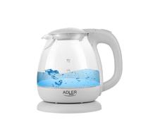 Adler AD 1283g Bouilloire électrique en verre, petite taille, 1 L, 1100 W, éclairage LED, 1100 W, 1 litre, Gris