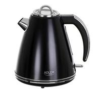Adler AD 1343B Bouilloire électrique en métal 1,5 litres Système de contrôle de sécurité, Puissance max. 2200W, Noir