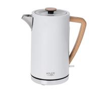 Adler Bouilloire électrique AD 1347W 1,7 L STRIX Métal Blanc