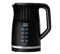 Adler Bouilloire électrique AD 1350 - 1,7 L, 1850 W, affichage LED et régulation température, Noir