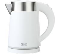 Adler AD 1372W bouilloire 0,6 L 800 W Métallique, Blanc