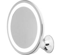 Miroir Maquillage avec Lumière LED 2 Intensités Grossissement 5X, Rotation 360°,, AD2168, , Argent