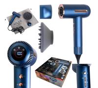 Adler AD 2271 SUPERSPEED Sèche-cheveux ionique bleu Diffuseur Écran LED