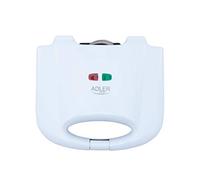 Adler AD 311 Gaufrier, 700 W, 0.5 liters, Blanc