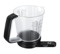 Adler AD 3178 escabeaux de cuisine Noir, Transparent Comptoir Rond Balance de ménage électronique Noir
