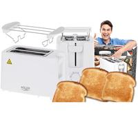 Adler Europe Grille-pain AD 3223 2 tranches 750 W 6 niveaux de réglage Blanc