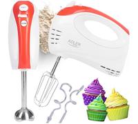 Adler AD 4212 Batteur à main, 300 W, Blanc/Rouge