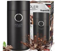 Adler Moulin à café électrique AD 4446bs – 150 W, inoxydable, 75 g, blocage sécurité – Noir/argenté