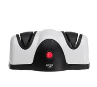 Adler AD 4518 Aiguiseur de couteaux électrique, 2 en 1, affûtage et polissage, 60 W, blanc et noir